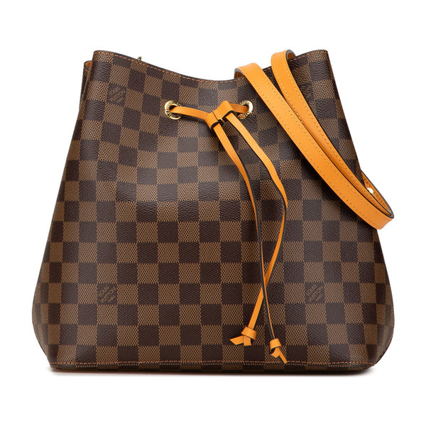 ルイ ヴィトン ダミエ ネオノエ ワンショルダーバッグ N40213 ブラウン オレンジ PVC レザー レディース LOUIS VUITTON 【中古】