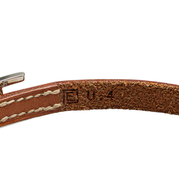 エルメス アピ3 ブレスレット ブラウン レザー レディース HERMES 【中古】