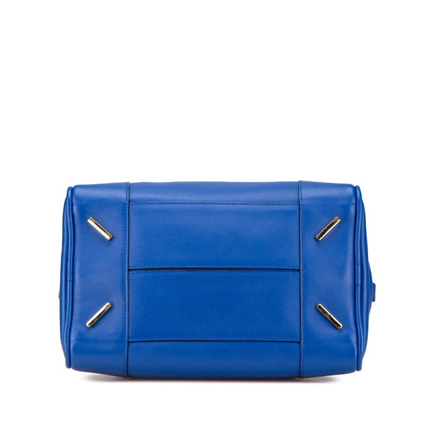 ロエベ アナグラム アマソナ75 ハンドバッグ ショルダーバッグ 2WAY ブルー レザー レディース LOEWE 【中古】