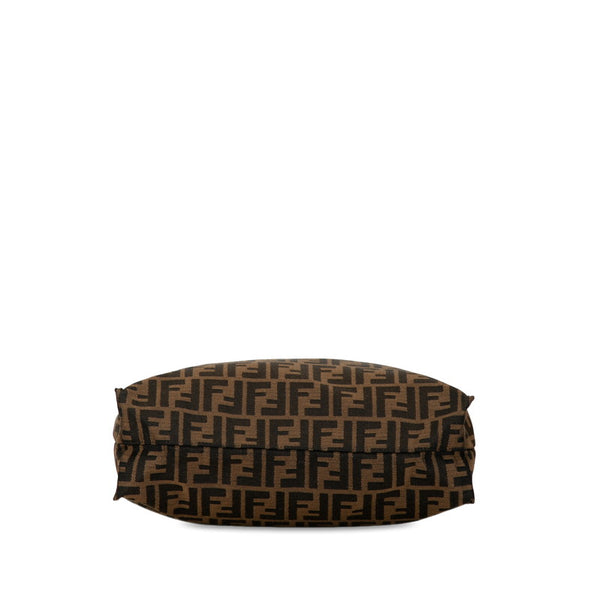 フェンディ ズッカ セレリア ハンドバッグ トートバッグ 8BH173 ブラウン キャンバス レザー レディース FENDI 【中古】
