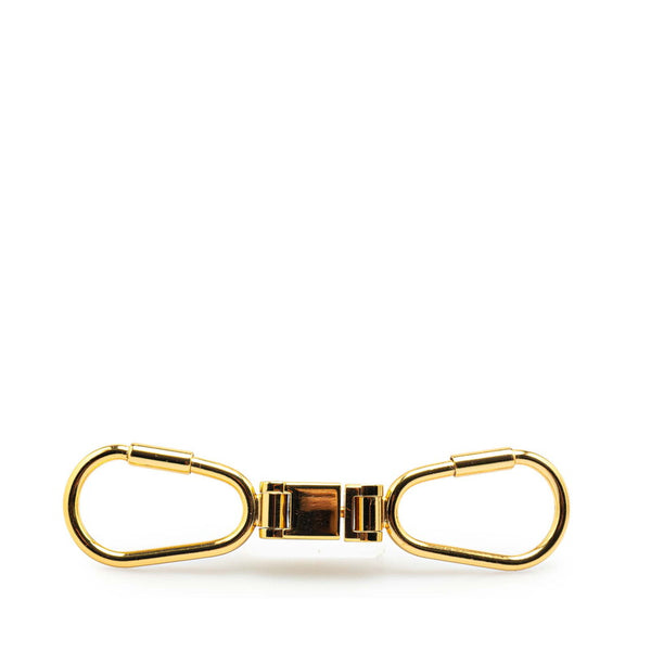 グッチ カラビナ シェリーライン キーホルダー キーリング ゴールド メッキ レディース GUCCI 【中古】