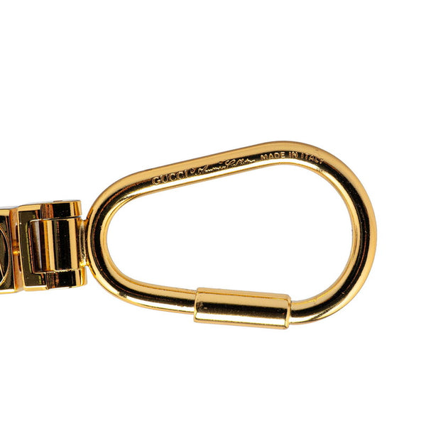 グッチ カラビナ シェリーライン キーホルダー キーリング ゴールド メッキ レディース GUCCI 【中古】