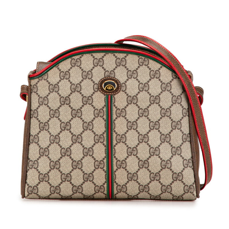 グッチ GGスプリーム オフィディア シェリーライン 斜め掛け ショルダーバッグ 001 261 ブラウン PVC レザー レディース GUCCI 【中古】