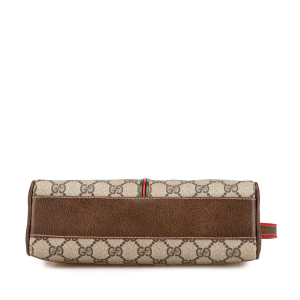 グッチ GGスプリーム オフィディア シェリーライン 斜め掛け ショルダーバッグ 001 261 ブラウン PVC レザー レディース GUCCI 【中古】