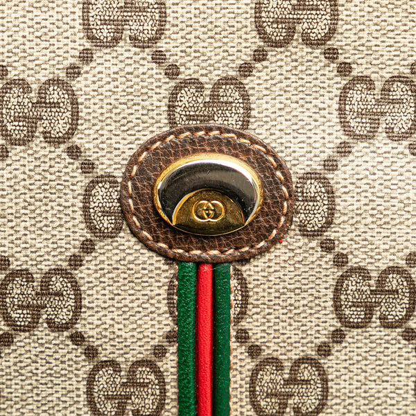 グッチ GGスプリーム オフィディア シェリーライン 斜め掛け ショルダーバッグ 001 261 ブラウン PVC レザー レディース GUCCI 【中古】