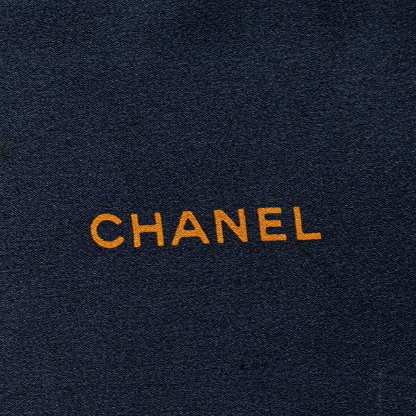 シャネル ココマーク 宝石 アクセサリー スカーフ ネイビー マルチカラー シルク レディース CHANEL 【中古】