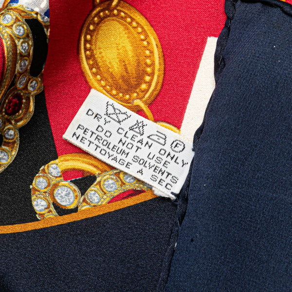 シャネル ココマーク 宝石 アクセサリー スカーフ ネイビー マルチカラー シルク レディース CHANEL 【中古】