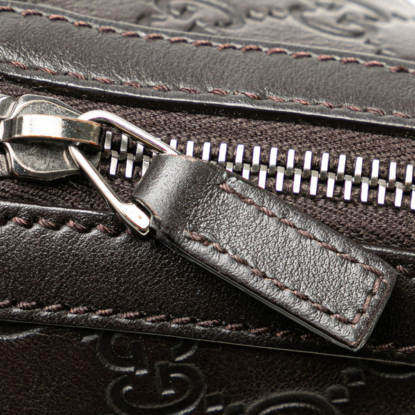 グッチ グッチシマ ハンドバッグ ショルダーバッグ２WAY 420023 ブラウン レザー キャンバス レディース GUCCI 【中古】