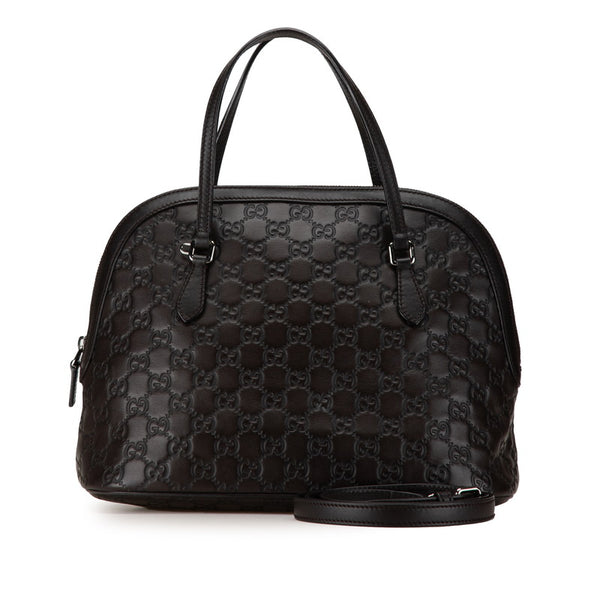 グッチ グッチシマ ハンドバッグ ショルダーバッグ２WAY 420023 ブラウン レザー キャンバス レディース GUCCI 【中古】