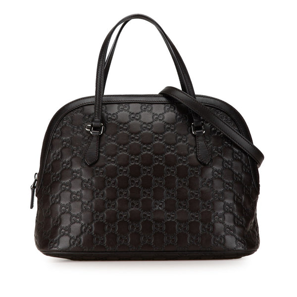 グッチ グッチシマ ハンドバッグ ショルダーバッグ２WAY 420023 ブラウン レザー キャンバス レディース GUCCI 【中古】