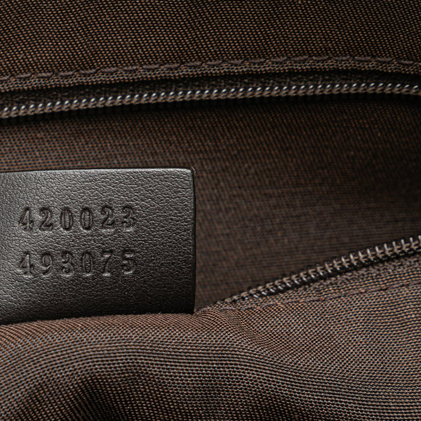 グッチ グッチシマ ハンドバッグ ショルダーバッグ２WAY 420023 ブラウン レザー キャンバス レディース GUCCI 【中古】