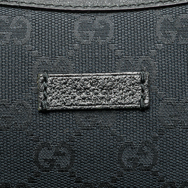 グッチ GGキャンバス 斜め掛け ショルダーバッグ 122790 ブラック キャンバス レザー レディース GUCCI 【中古】