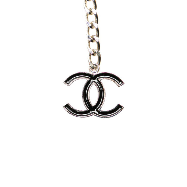 シャネル 3P ココマーク チェーン ベルト シルバー ブラック メタル レディース CHANEL 【中古】