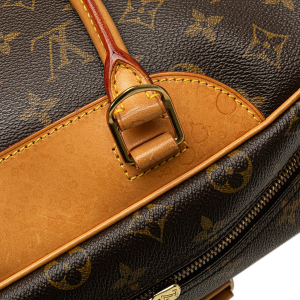 ルイ ヴィトン モノグラム ドーヴィル ハンドバッグ M47270 ブラウン PVC レザー レディース LOUIS VUITTON 【中古】