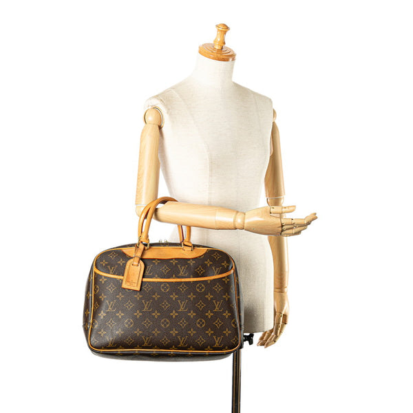 ルイ ヴィトン モノグラム ドーヴィル ハンドバッグ M47270 ブラウン PVC レザー レディース LOUIS VUITTON 【中古】