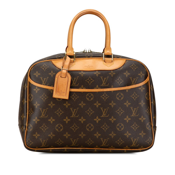 ルイ ヴィトン モノグラム ドーヴィル ハンドバッグ M47270 ブラウン PVC レザー レディース LOUIS VUITTON 【中古】