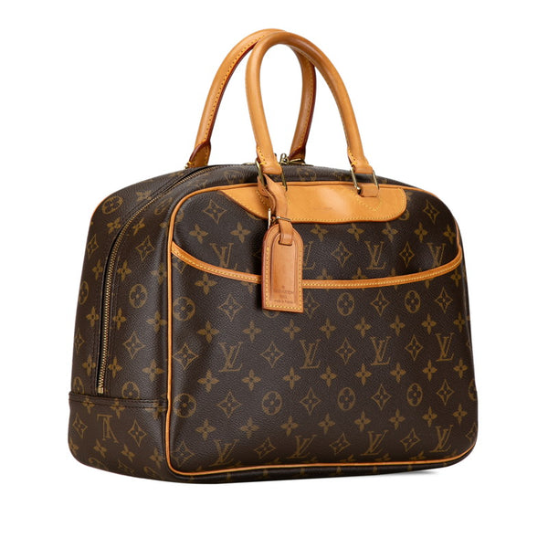 ルイ ヴィトン モノグラム ドーヴィル ハンドバッグ M47270 ブラウン PVC レザー レディース LOUIS VUITTON 【中古】