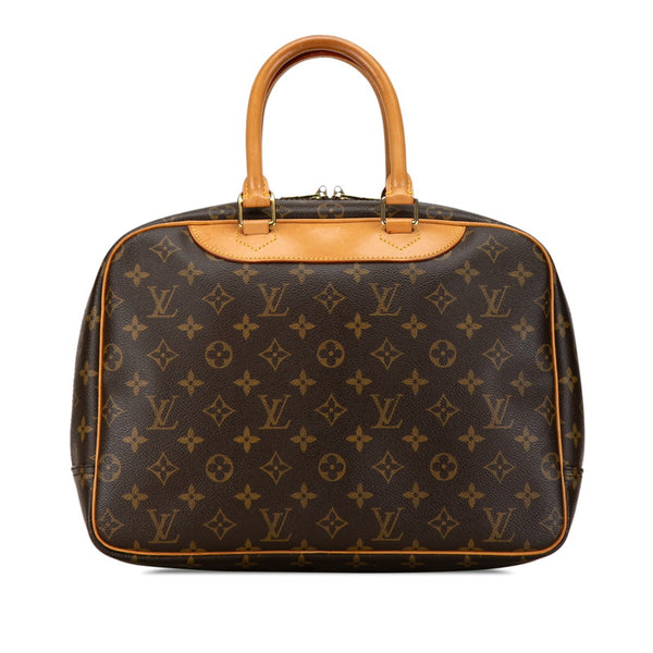 ルイ ヴィトン モノグラム ドーヴィル ハンドバッグ M47270 ブラウン PVC レザー レディース LOUIS VUITTON 【中古】