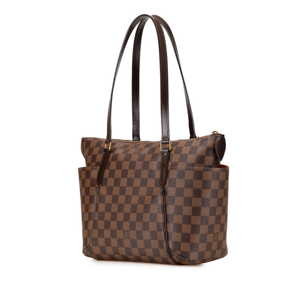 ルイ ヴィトン ダミエ トータリーPM ハンドバッグ トートバッグ N41282 ブラウン PVC レザー レディース LOUIS VUITTON 【中古】