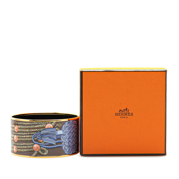 エルメス エマイユTGM 七宝焼き バングル ゴールド マルチカラー メッキ レディース HERMES 【中古】