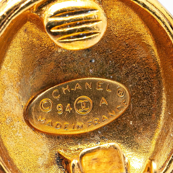 シャネル ヴィンテージ ココマーク ラウンド イヤリング ゴールド メッキ レディース CHANEL 【中古】