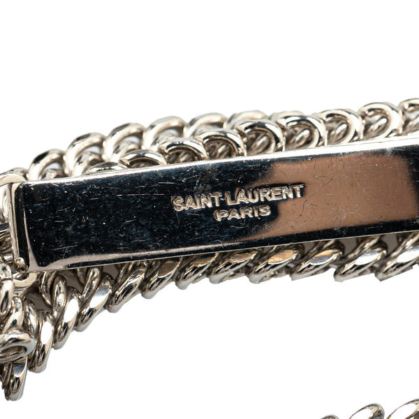 サンローラン ウォレットチェーン シルバー メタル レディース SAINT LAURENT 【中古】