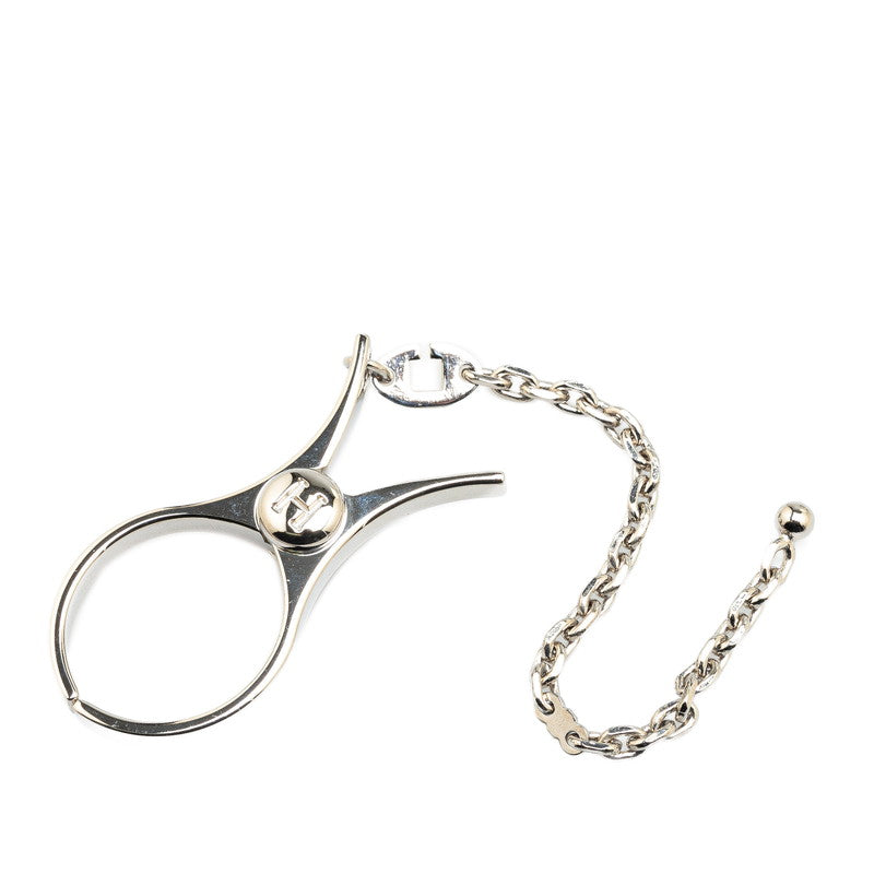 エルメス フィルー 手袋 グローブホルダー クリップ シルバー メタル レディース HERMES 【中古】