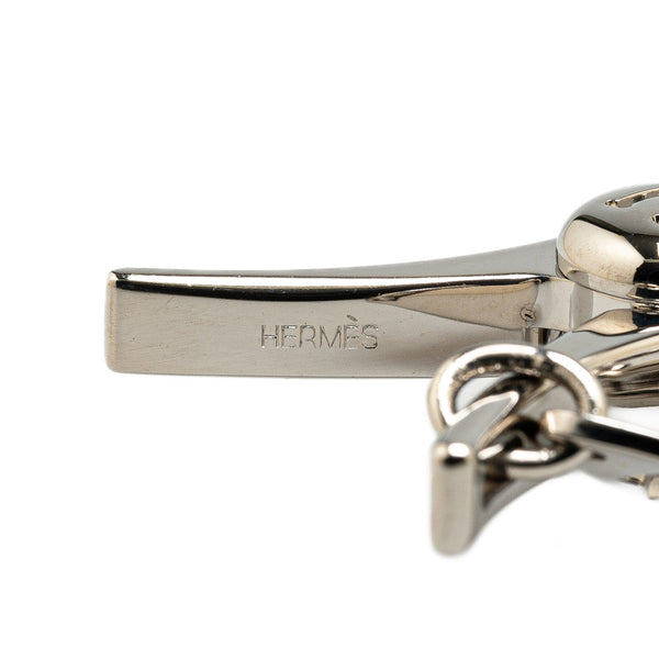 エルメス フィルー 手袋 グローブホルダー クリップ シルバー メタル レディース HERMES 【中古】