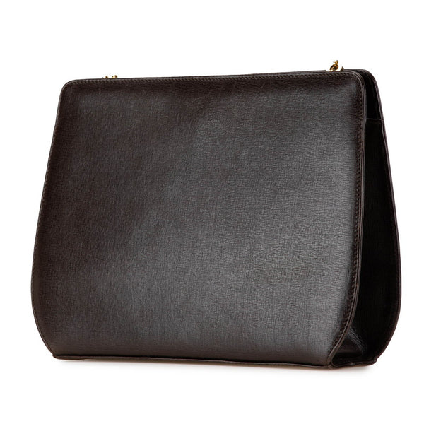 サルヴァトーレフェラガモ ハンドバッグ ブラウン レザー レディース Salvatore Ferragamo 【中古】