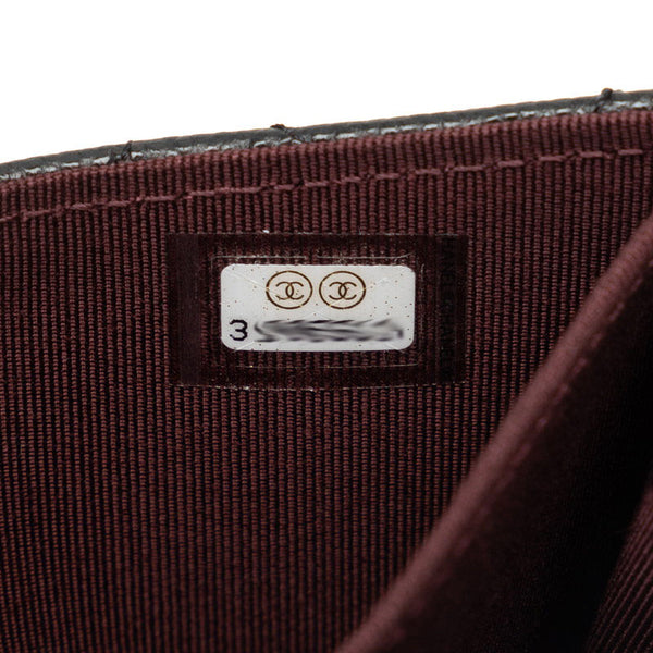 シャネル マトラッセ ココマーク ミニチェーンウォレット ブラック ゴールド キャビアスキン レディース CHANEL 【中古】
