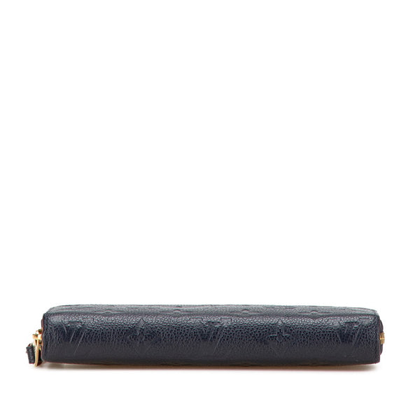 ルイ ヴィトン モノグラム アンプラント ジッピーウォレット ラウンドファスナー 長財布 M62121 マリーヌルージュ ネイビー レッド レザー レディース LOUIS VUITTON 【中古】