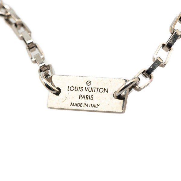 ルイ ヴィトン コリエ ダミエカラーズ チェーンのみ ネックレス M62490 シルバー メタル レディース LOUIS VUITTON 【中古】