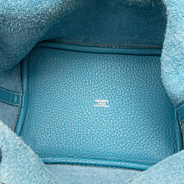 エルメス ピコタンPM ハンドバッグ ブルージーン トゴ レディース HERMES 【中古】