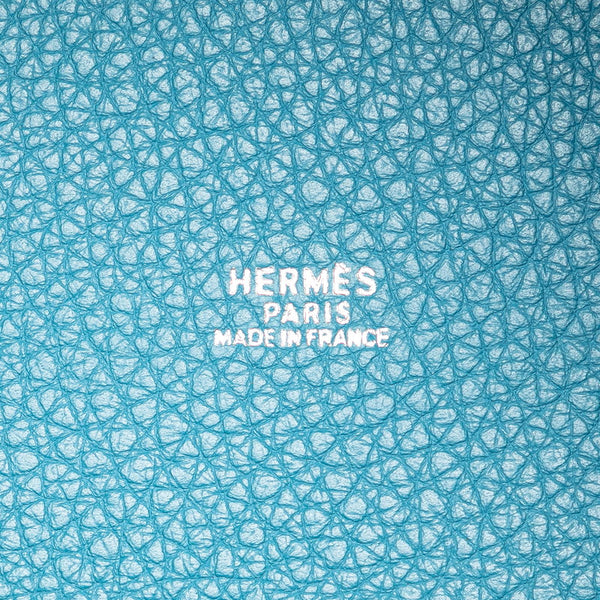 エルメス ピコタンPM ハンドバッグ ブルージーン トゴ レディース HERMES 【中古】