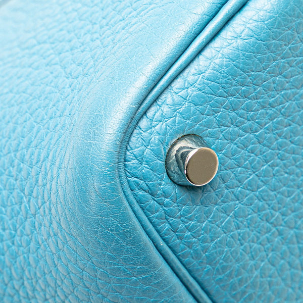 エルメス ピコタンPM ハンドバッグ ブルージーン トゴ レディース HERMES 【中古】