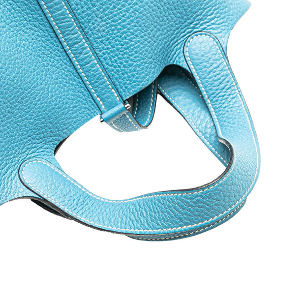 エルメス ピコタンPM ハンドバッグ ブルージーン トゴ レディース HERMES 【中古】