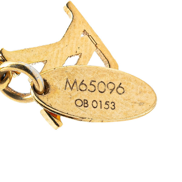 ルイ ヴィトン コリエ ギャンブル LVモチーフ ネックレス M65096 ゴールド パープル メッキ レディース LOUIS VUITTON 【中古】