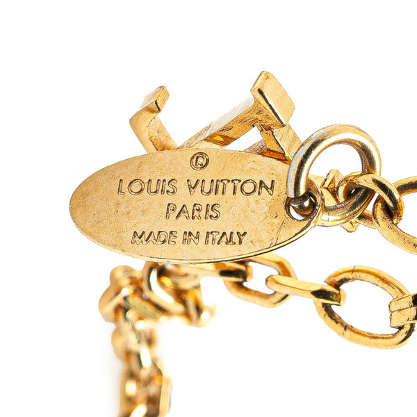 ルイ ヴィトン コリエ ギャンブル LVモチーフ ネックレス M65096 ゴールド パープル メッキ レディース LOUIS VUITTON 【中古】