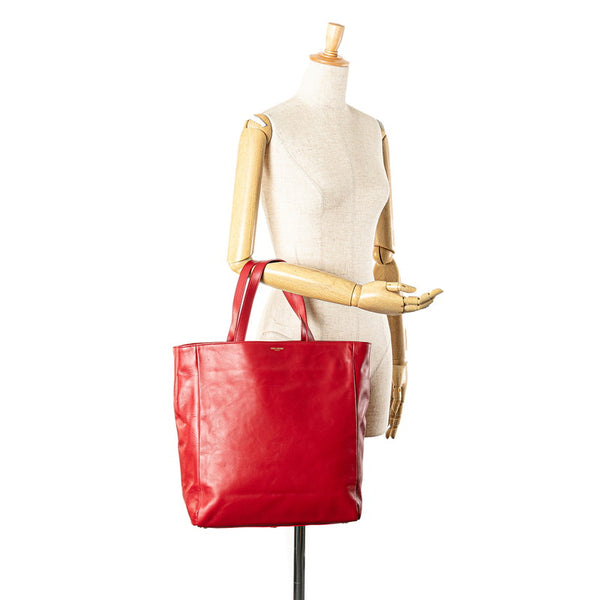 サンローラン リバーシブル トートバッグ 318340 レッド レザー レディース SAINT LAURENT 【中古】