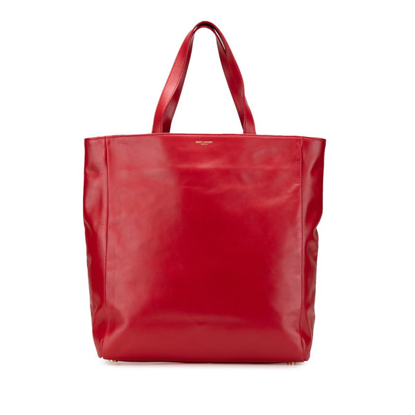 サンローラン リバーシブル トートバッグ 318340 レッド レザー レディース SAINT LAURENT 【中古】