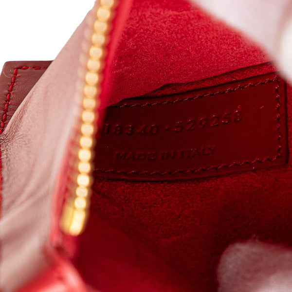 サンローラン リバーシブル トートバッグ 318340 レッド レザー レディース SAINT LAURENT 【中古】