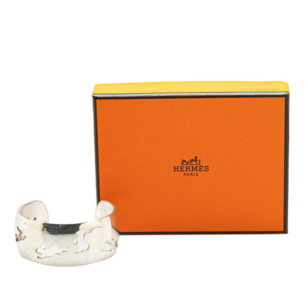 エルメス ウサギ ラビット バングル SV925 シルバー レディース HERMES 【中古】