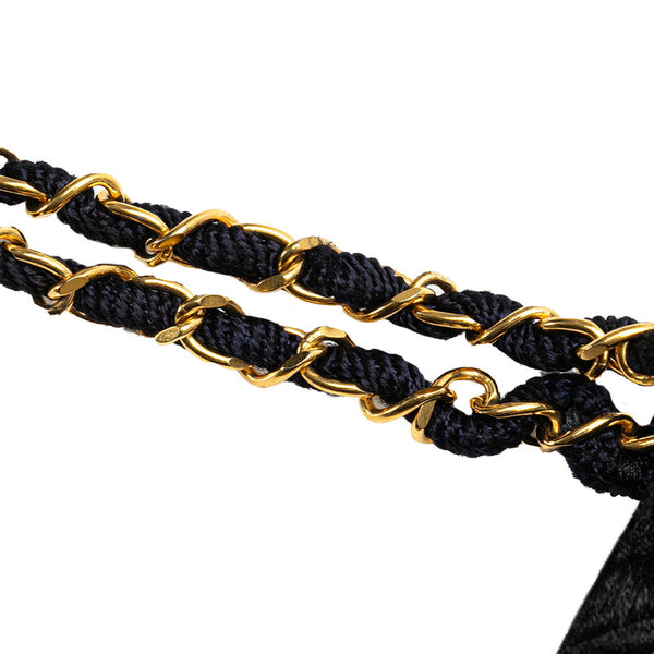 シャネル マトラッセ ココマーク チェーン トートバッグ ネイビー スウェード レディース CHANEL 【中古】