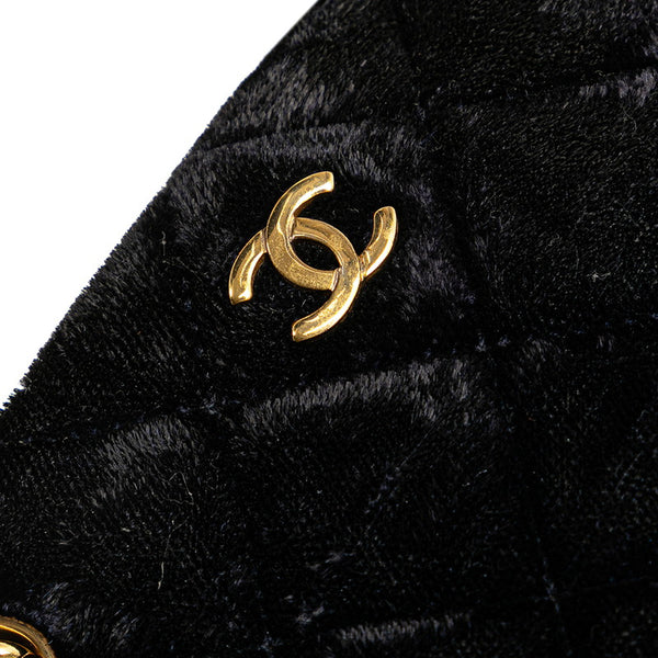 シャネル マトラッセ ココマーク チェーン トートバッグ ネイビー スウェード レディース CHANEL 【中古】