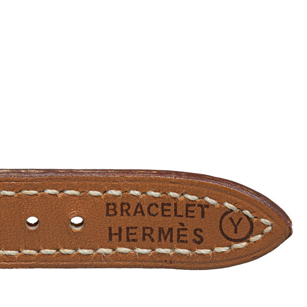 エルメス ケリーウォッチ 腕時計 クオーツ ゴールド文字盤 メッキ レザー レディース HERMES 【中古】