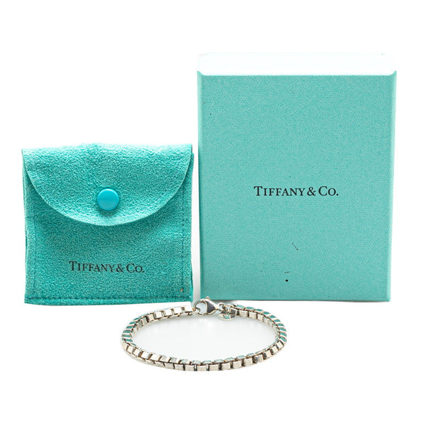 ティファニー ベネチアン リンク チェーン ブレスレット SV925 シルバー レディース TIFFANY&Co. 【中古】