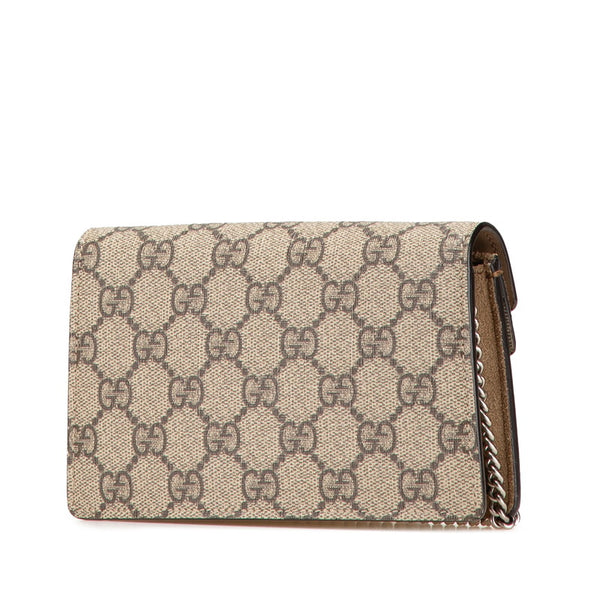 グッチ GGスプリーム ディオニュソス チェーン ショルダーバッグ 476432 ブラック PVC スウェード レディース GUCCI 【中古】