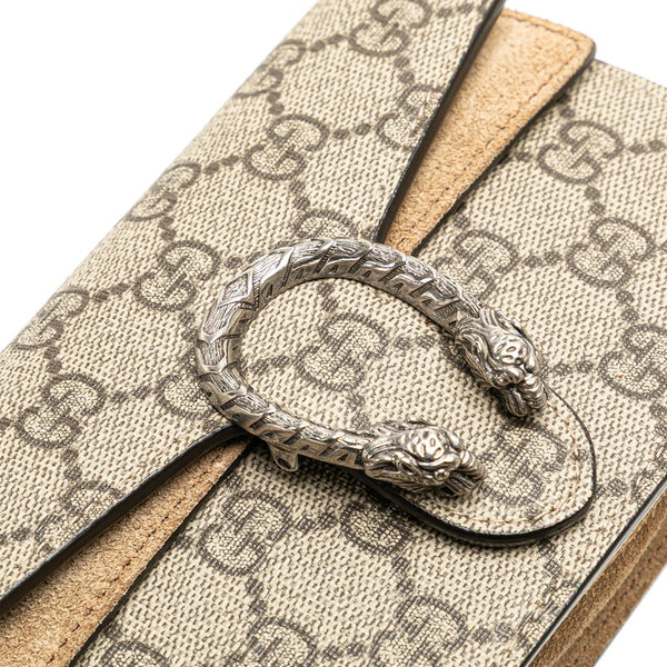 グッチ GGスプリーム ディオニュソス チェーン ショルダーバッグ 476432 ブラック PVC スウェード レディース GUCCI 【中古】
