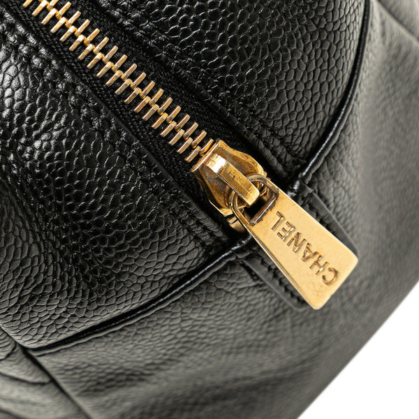 シャネル マトラッセ ココマーク チェーン ハンドバッグ ワンショルダーバッグ ブラック キャビアスキン レディース CHANEL 【中古】