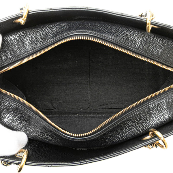 シャネル マトラッセ ココマーク チェーン ハンドバッグ ワンショルダーバッグ ブラック キャビアスキン レディース CHANEL 【中古】